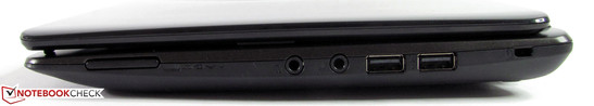 Rechte Seite: Cardreader, Audio in/out, 2x USB 2.0