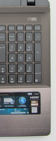 Das Notebook bietet einen vollständigen Nummernblock