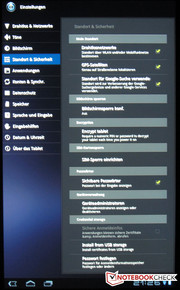 Settings des GPS-Empfängers
