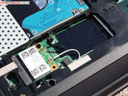 Ein zweiter miniPCIe-Port steht nicht zur Verfügung (neben WLAN-Modul): Der Stecker ist nicht aufgelötet.