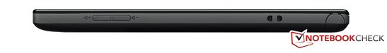 links: Platz für den Digitizer Pen, Soundwippe