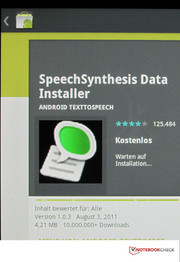 kostenlose App (Android Market) für eine Sprachausgabe in der Navigations-Software