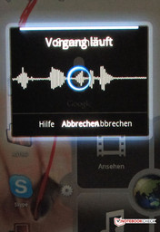 Die Spracherkennung dauert nur wenige Sekunden.