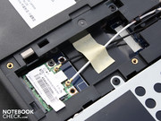 Das Funkmodul unterstützt den schnellsten Standard Draft-N. Ein zweiter mini PCI-Express Steckplatz wurde nicht aufgelötet.