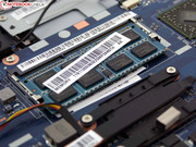 der Arbeitsspeicher (1/1 Modulen belegt, 1 x 4 GB)