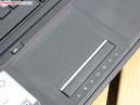 Touchpad mit schwergängigen Tasten