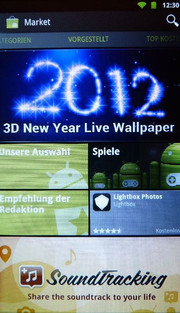 Der Android Market ist beim Ideapad A1 mit an Bord;