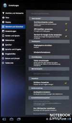 Settings zum GPS-Empfänger