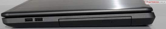 rechte Seite: 2x USB 2.0, DVD-Brenner