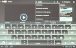 Vorinstallierte Tastatur im Querformat