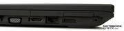 Ungünstige Schnittstellenanordnung für Linkshänder: VGA, eSATA-USB-2.0, LAN, DisplayPort