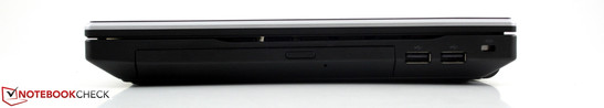 Rechte Seite: DVD-Brenner, 2 x USB 2.0, Kensington Lock
