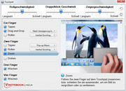 Intuitive Einstellung des Touchpads (ETD-Ware). Optisch à la Apple.