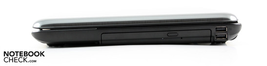 Rechte Seite: DVD-Laufwerk. 2xUSB