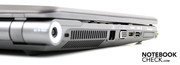 Links geht es weiter mit LAN, VGA, HDMI, eSATA, ExpressCard34 und FireWire.