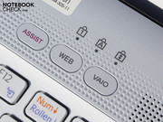 die Web-Taste (Browser-Aufruf) nebst Vaio-Taste (Einstellungen)
