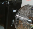 Nur mit Hilfe eines großen Ventilators