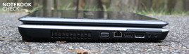 Linke Seite: VGA, Ethernet, HDMI, eSATA/USB, ExpressCard54, Audio