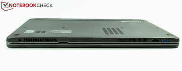 Rückseite: Strom, Lüftungsschlitze, HDMI, USB 3.0