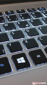 Die Tastatur verfügt über eine integrierte Beleuchtung.