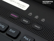 Sondertasten für die Wartung und Mini-Betriebssystem (Splashtop) befinden sich über den Tasten.