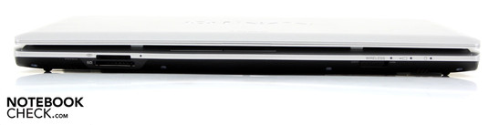 Frontseite: Memory Stick (Duo/Pro-HG Duo) & SD-Card Slot, Funkmodule-Schalter
