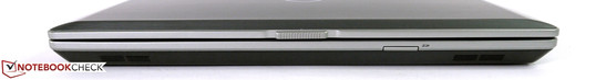 Frontseite: Displayverschluss, Card Reader