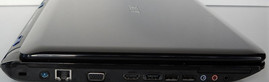 Linke Seite: Kensington-Lock, Strom, LAN, HDMI, USB/eSATA, USB, Audio, PCexpress