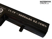 Der Lithium-Ionen-Akku hat sechs Zellen.