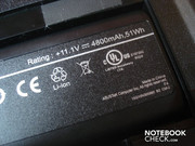 Akkudetails: 11.1 V und 51 Wh
