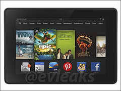 Amazon: frontal view of the new Kindle Fire tablet PCs HD?