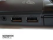 Zwei mal USB 2.0 auf der rechten Seite