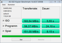 AS SSD Kopierraten