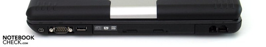 Rechts: Firewire, Seriell, USB, optisches Laufwerk, Modem, LAN