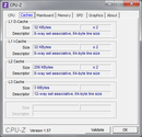 Systeminfo CPU-Z Cache