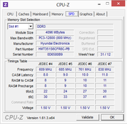Systeminfo CPUZ RAM SPD