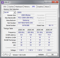 Systeminfo CPUZ RAM SPD
