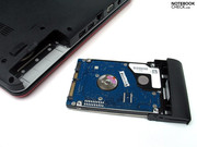 Problemlos erreichbar ist auch die integrierte Festplatte mit einer Bruttokapazität von 320 bzw. 500 Gigabyte.