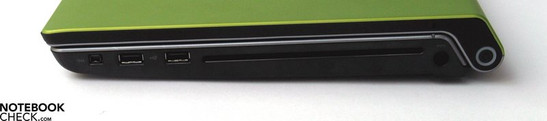 Rechte Seite: Firewire, 2x USB 2.0, opt. Laufwerk, Netzanschluss