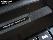 Zwar verfügt das Notebook über Virtual Surround Sound und Dolby Home Theater...