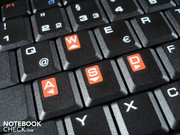 Rot unterlegte WASD- und Pfeiltasten sollen Gamer ansprechen