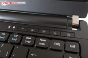 Neben dem Powerbutton hat Acer einige Sondertasten angebracht.