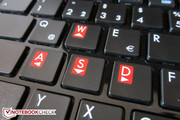 MSI-typisch sind die WASD-Tasten rot markiert.