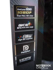 Das FullHD-Display liefert trotz angeblich höherem Farbraum nur mäßige Werte