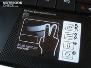 Das Touchpad erkennt diverse Gesten