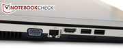 Daneben befinden sich VGA, LAN, HDMI und USB 2.0.