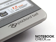 Das Packard Bell Logo darf auch auf der Handauflage nicht fehlen.