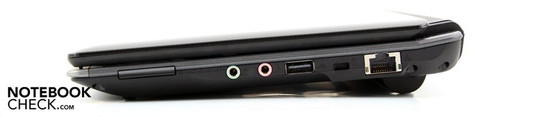 Rechte Seite: CardReader, Audio, USB, Kensington, LAN