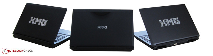 von links nach rechts: Schenker XMG A502, Xesia M501 & XMG P502