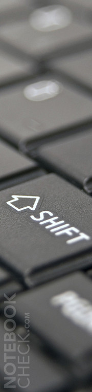 Die Bezeichnungen auf der Tastatur sind in englischer Sprache gehalten